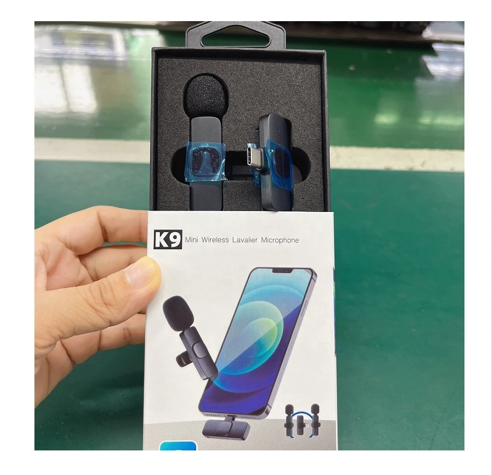K9 Wireless Lavalier Microphone Tie Clip Single Mic Receiver For Iphone