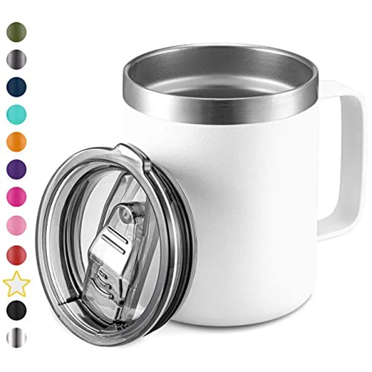 1pc Simple Stainless Steel Vacuum Insulated Coffee Mug With Scale For Men &  Women, Suitable For Office, Travel And Car Use