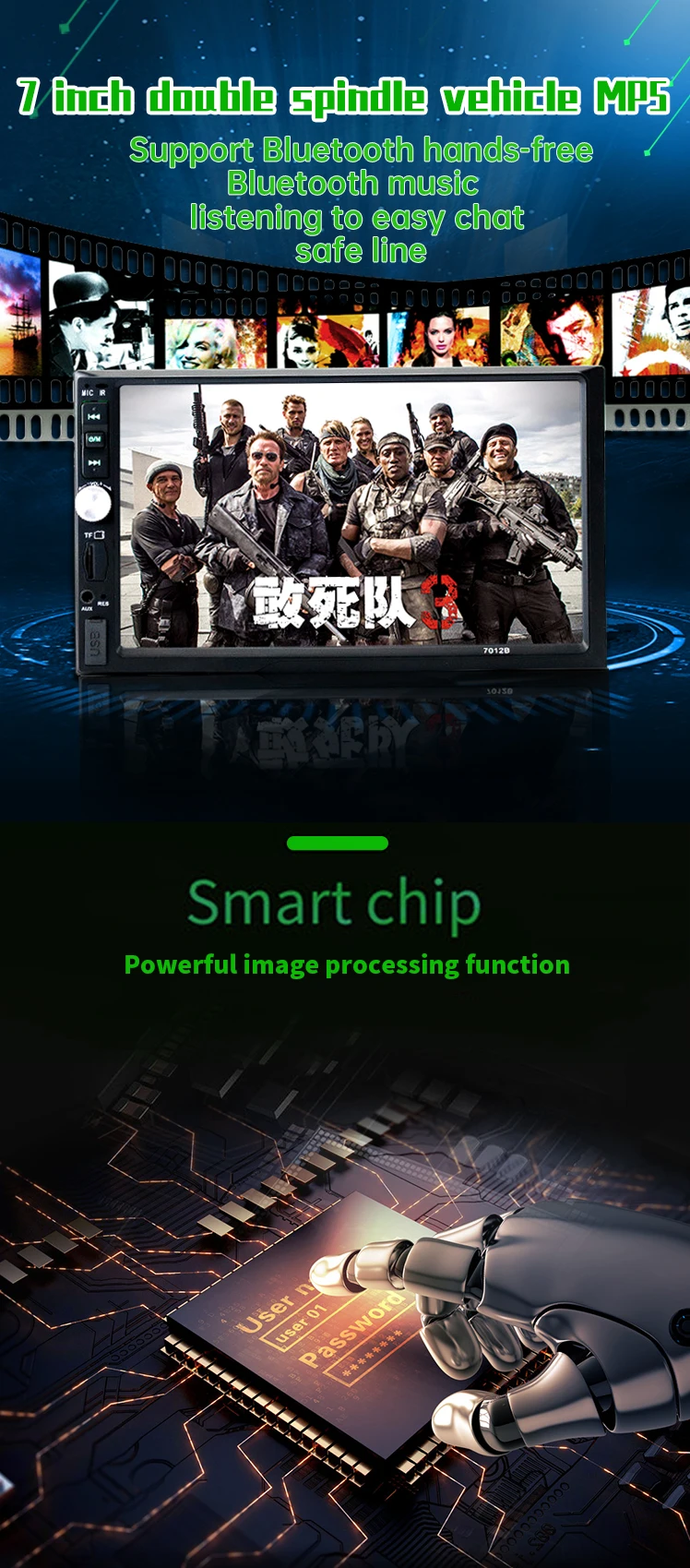 480 * 800 Tft Lcd Tv Car Reverse Mp5 Monitor 7012b Buy Car Monitor Tv