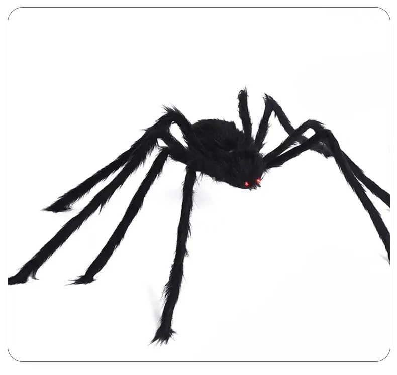 Realistic Giant Halloween Spider Scary Yard Decorations Hairy Large ...