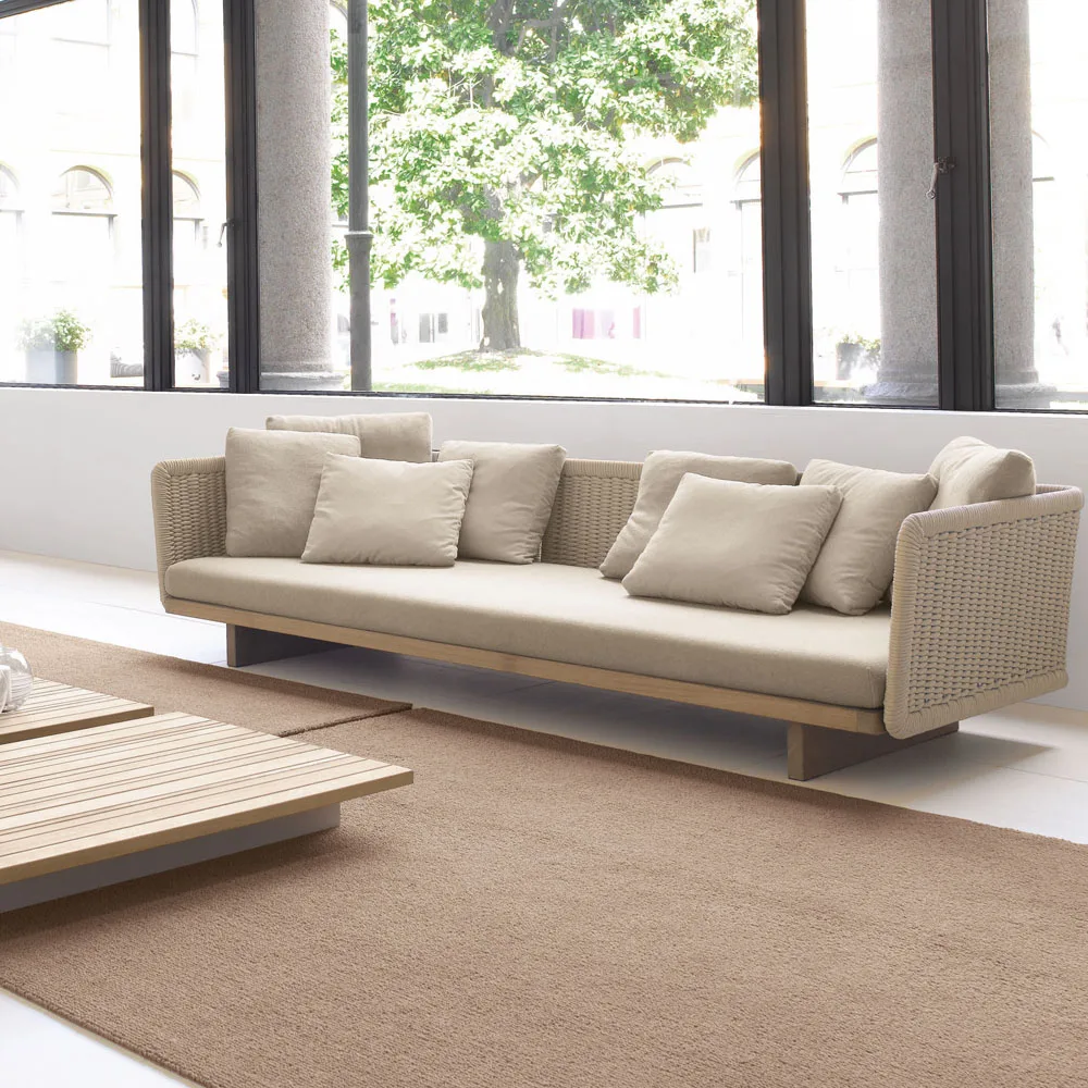 Salon De Jardin Design Luxe Italien Ensemble De Meubles De Patio En Bois De Teck,Design Moderne Et Italien Avec  Corde De Luxe,Meubles En Section,Canapé De Patio Contemporain - Buy Meubles  De Patio,Meubles En Plein Air Salon De Jardin