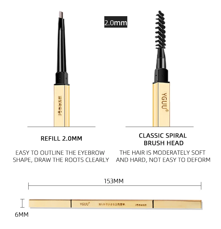 Factory Price Permanent Makeup Slim 3d Eye Brow Enhancer Pencil Eyebrow Pencil