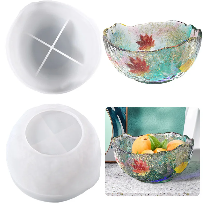 Fruit Bowl Resin Mold Silicone Tray Molds Large Epoxy Resin Casting  Irregular Bowl Mold for Fruit Plate Jewelry Dish Home Decor
