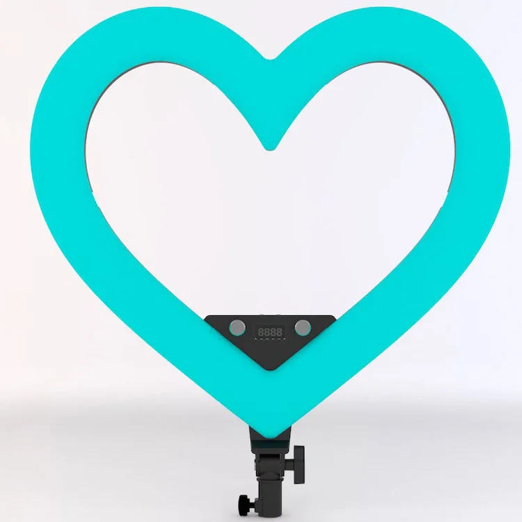 Wholesale 18inch led heart shaped selfie ring light Vlogging video
