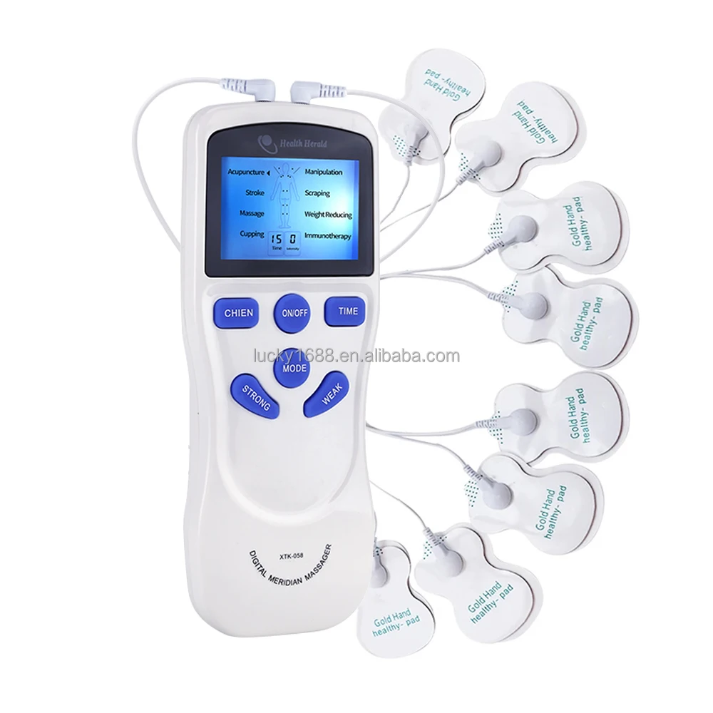 DIGITAL ELECTRONIC MASSAGE THERAPY ACUPUNCTURE MACHINE WITH 6 PADS - NEW