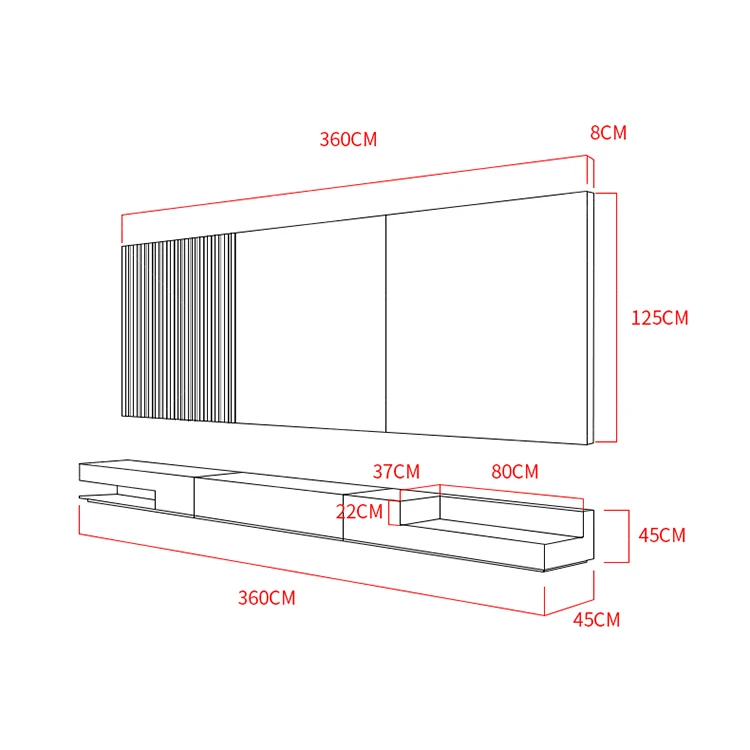 Luxury Tv Wall Units Modern Other Living Room Furniture Designs Natural White Black Marble Tv Unit for Living Room