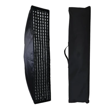 GODOX 30*120cm Softbox Bowens Mount with Honeycomb Grid for Studio Flash Lights  Strip Rectangle Softbox
