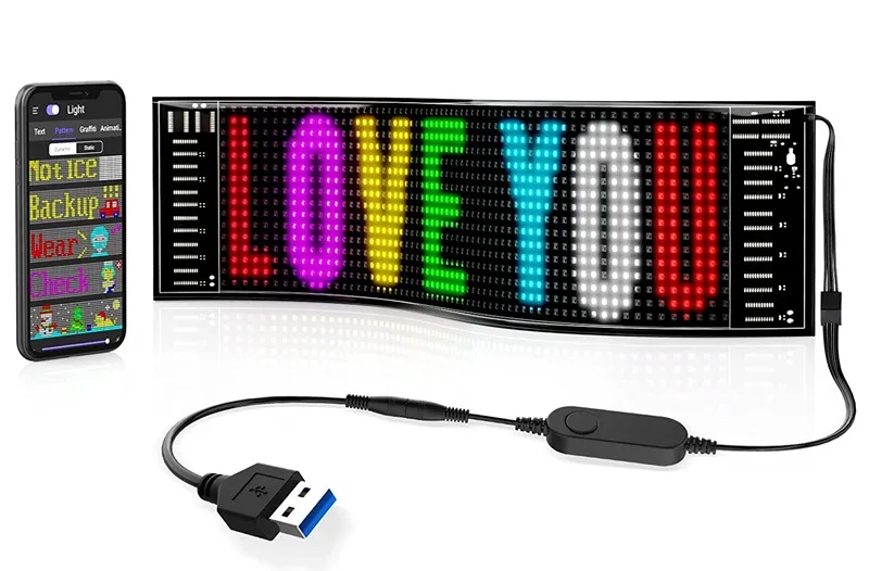 Programmable flex led display