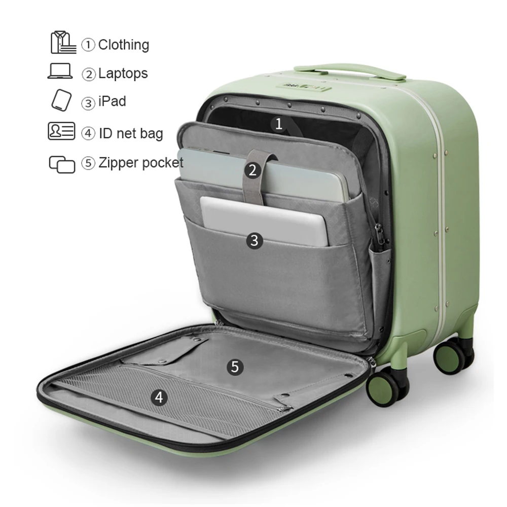 Mixi Lightweight PC Luggage Trolley Ideal for Travel