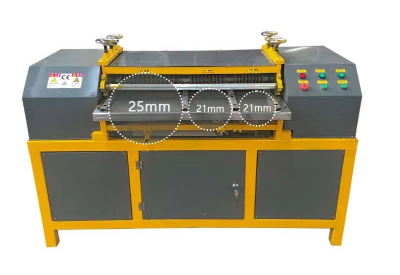 Best seller electric copper extrusion machine waste radiator stripping recycling machine with 2 sets speed reducer