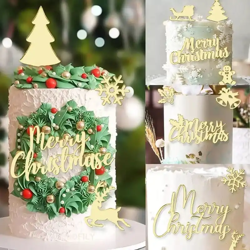 Merry Christmas Acrylic Topper Heart Cake Topper Plastic Fondant Tool Cake  Mold Decorating - Buy Cake Topper,Plastic Mold Product on Alibaba.com