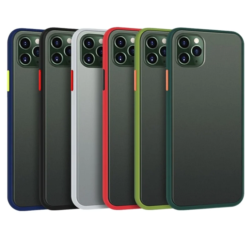 2-in-1 Protective Cover Frosted Skin-feel Mobile Phone Case for Apple Iphone 12 Pro Max