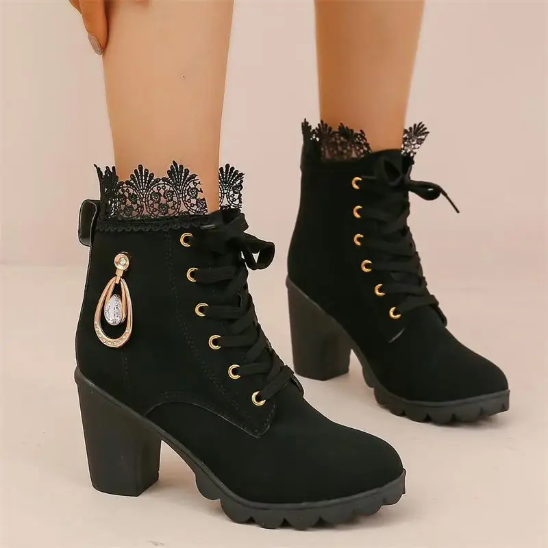 Factory Direct Wholesale Boot Heels for Ladies Rhinestone Boots