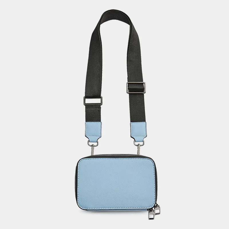 1pc Men's fashion chain inclined shoulder bag Box Small Square Unisex Bag  Minimalist Style Shoulder Bag Large Capacity Design Messenger Bag