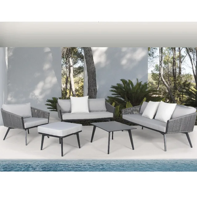 Nordic Style Leisure Garden Hotel Resort Outdoor Furniture Woven Rope Sofa Set