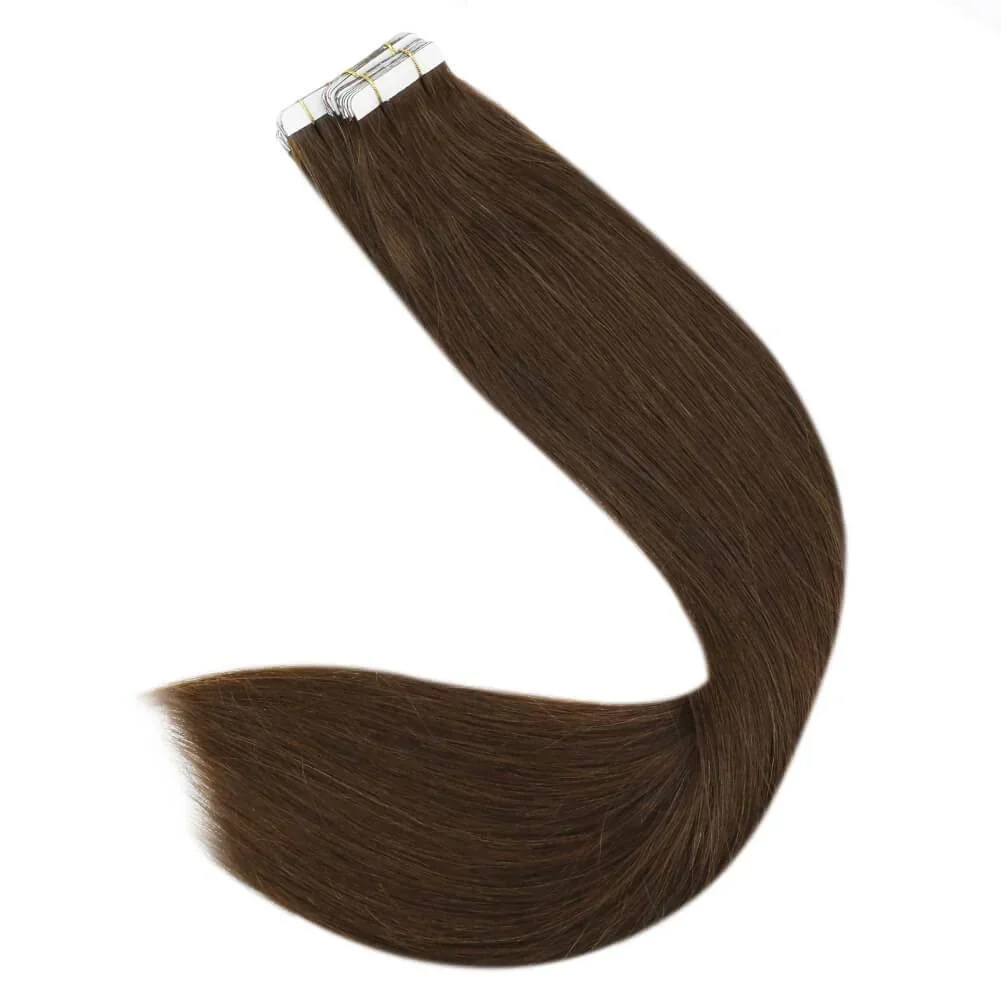 LaaVoo Virgin Tape in Hair Extensions Ekte hår Ren farget 25G og 50G Ekte 2,5G/stk 12 måneder Tape in Hair Skin Weft_voghion.com