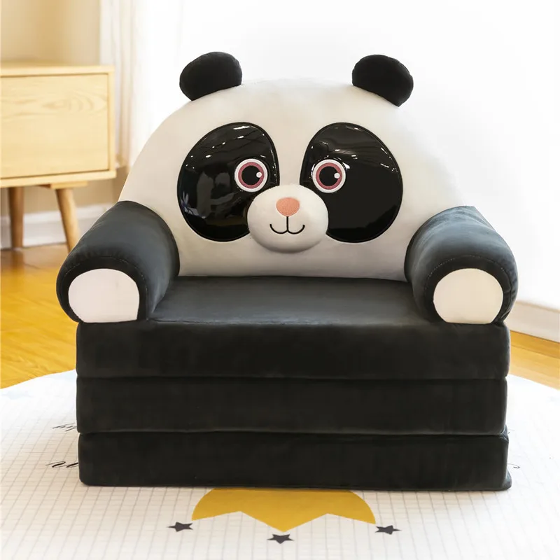 Kids Learn to Sit Cute Cartoon Mini Plush Sofa Bed Baby Toy Stool