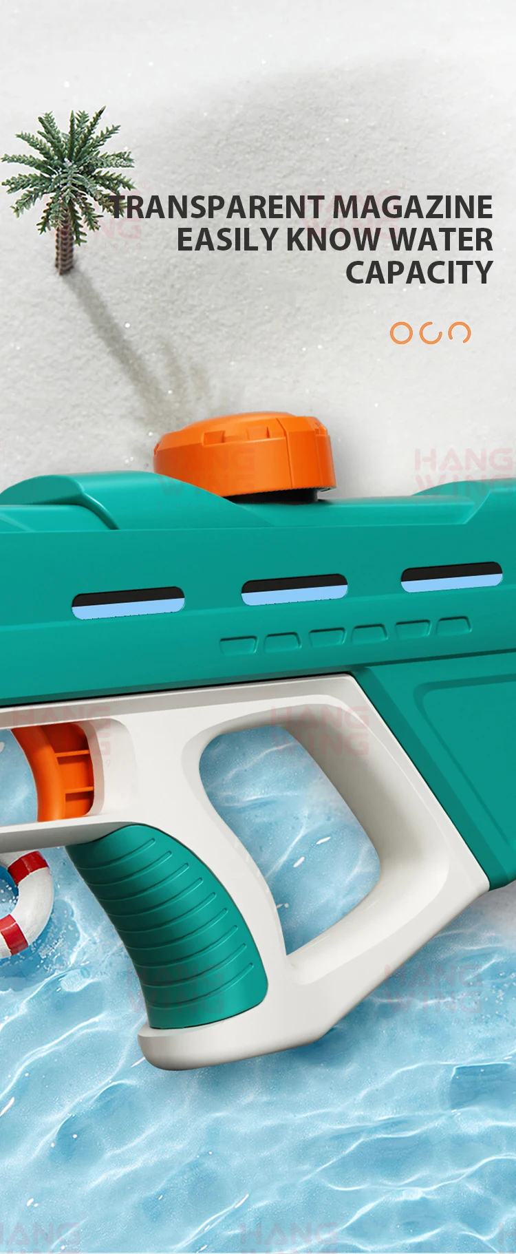 Hw High Speed Automatic Pumping Fierce Battle Electric Water Gun Summer