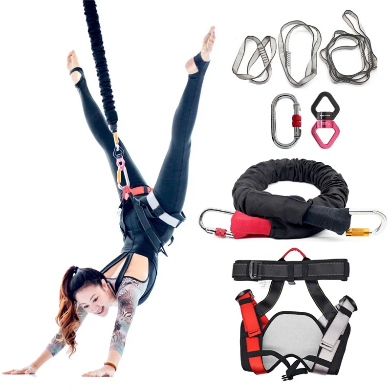 Home Gym Fitness Bungee Set Yoga air Bungee Cord Kit Bungee Dance 50-100kg