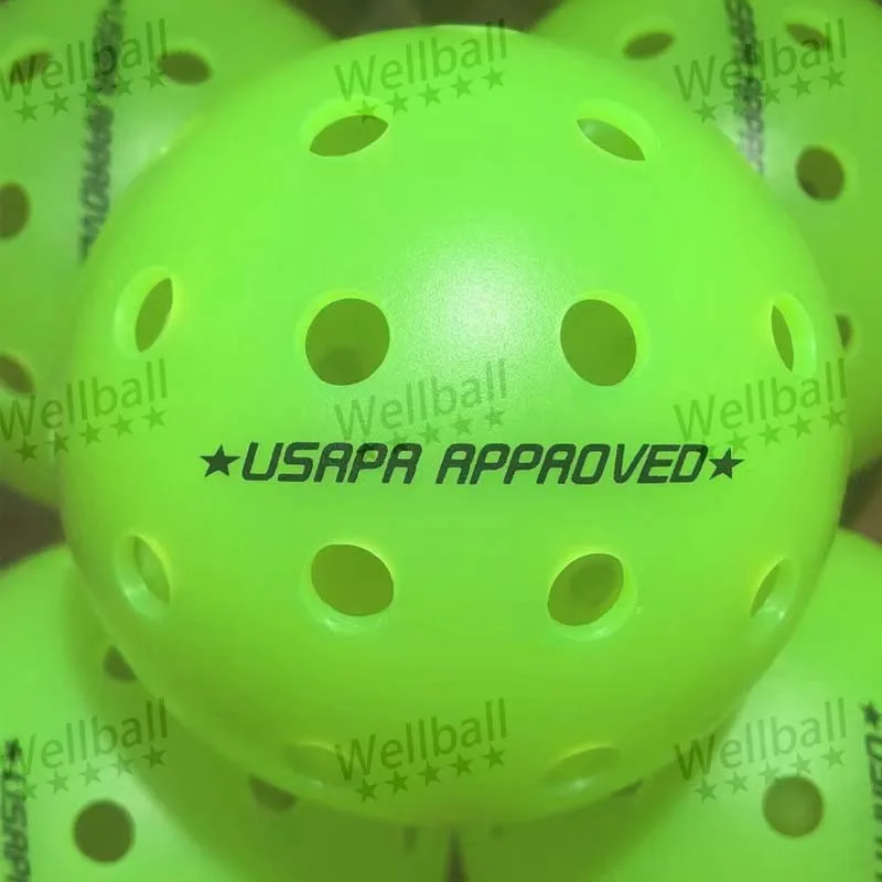 Usapa Approved Hard Pickleball Balls Crackresistant In Cold Weather Outdoor 40 Holes Warp