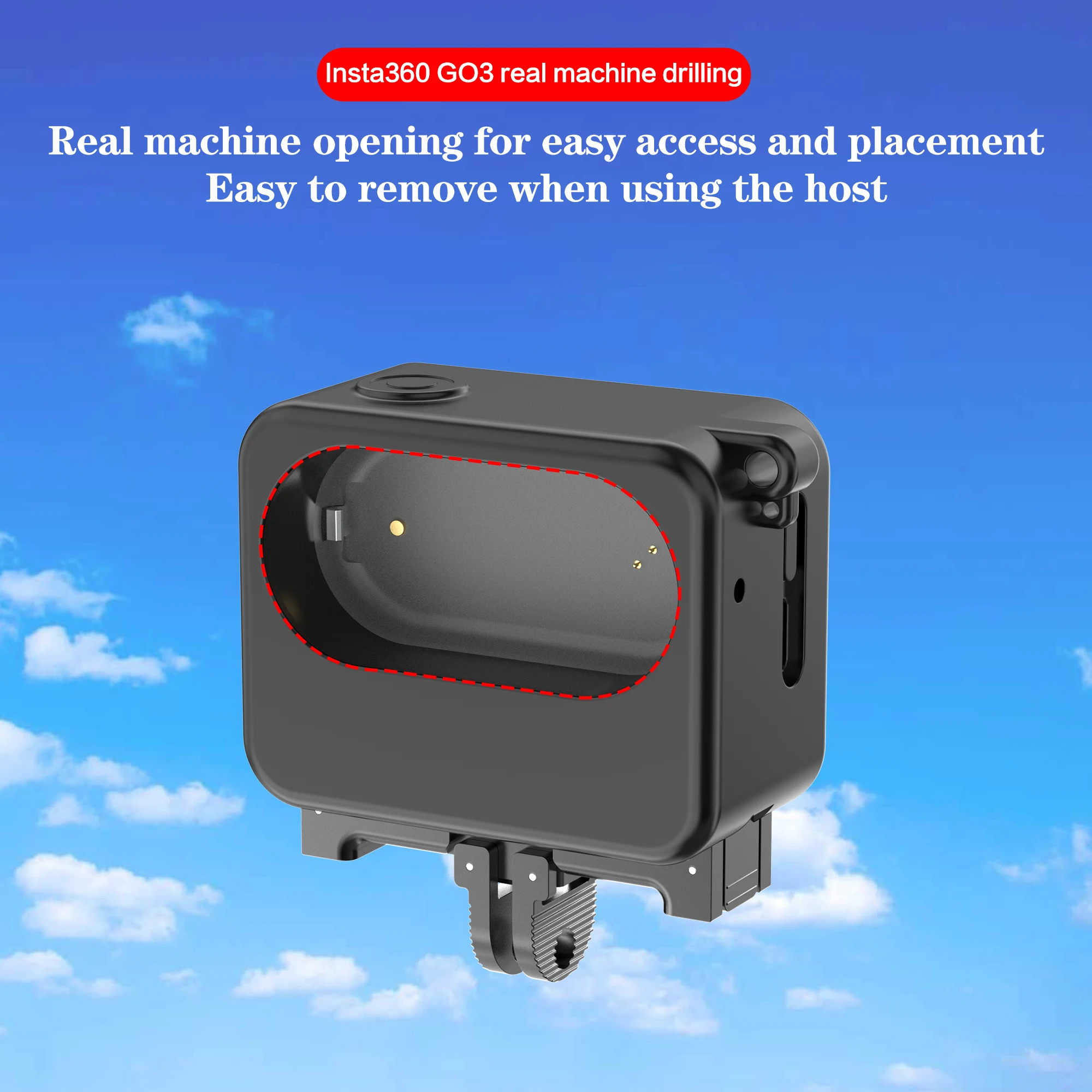 OEM Replacement Action Pod Battery Pack USB Charging Magnetic Mount Fast Charging Hub Battery Charger for Insta360 Go 3 Camera