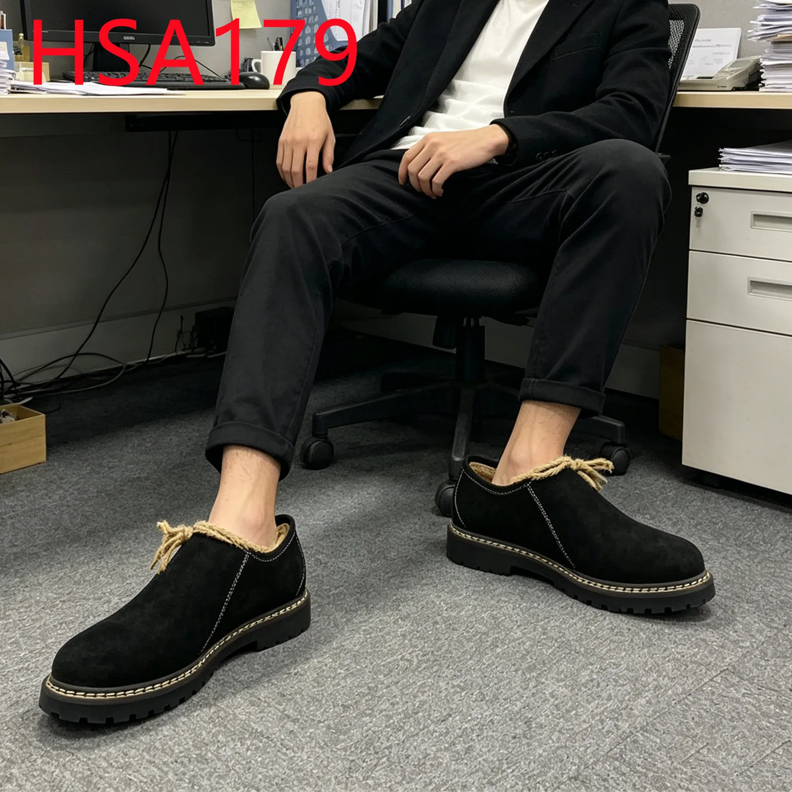 YYR,Casual Settings Twine Shoelace Multi Color Available Men Dress Shoes German Popular Natural Suede Leather Office ShoesHSA179