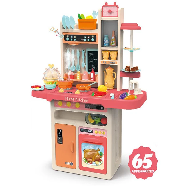 Детская кухонная игрушка, Многофункциональные кухонные приборы, забавные кухонные игрушки для детей с распылителем воды, музыкальной подсветкой