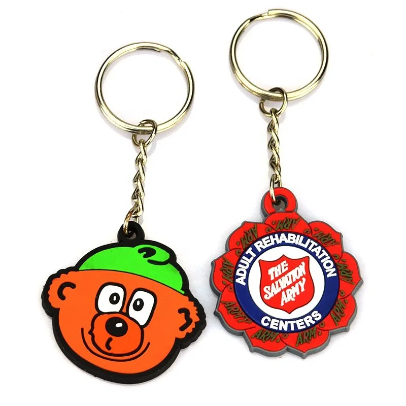 2023 New Item Custom Metal Keychain  Customized Design 3d Rubber Anime Rubber 2d Soft PVC Keychain factory