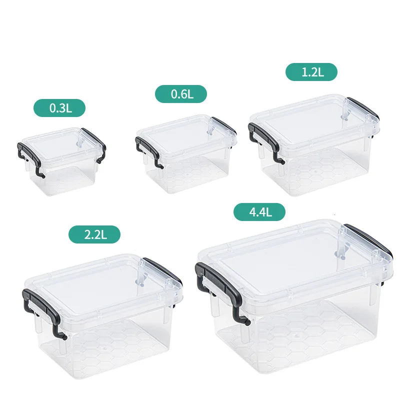 Clear Plastic Storage Container Bin With Latching Lid Stackable