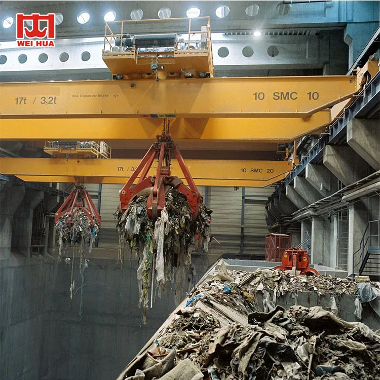 QZ Type Grab Bucket Grapple Double Girders or Beams Overhead Bridge Crane