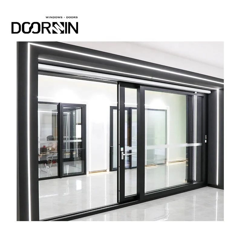 Fully Tempered Heavy Duty Lift And Sliding Doors Multi Panel Track Design Patio Doors For Exterior Use