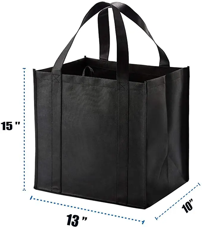 Reusable Grocery Bags Heavy Duty Shopping Bags Large Grocery Totes with Reinforced Bottom Super Sturdy Handles Black Alibaba