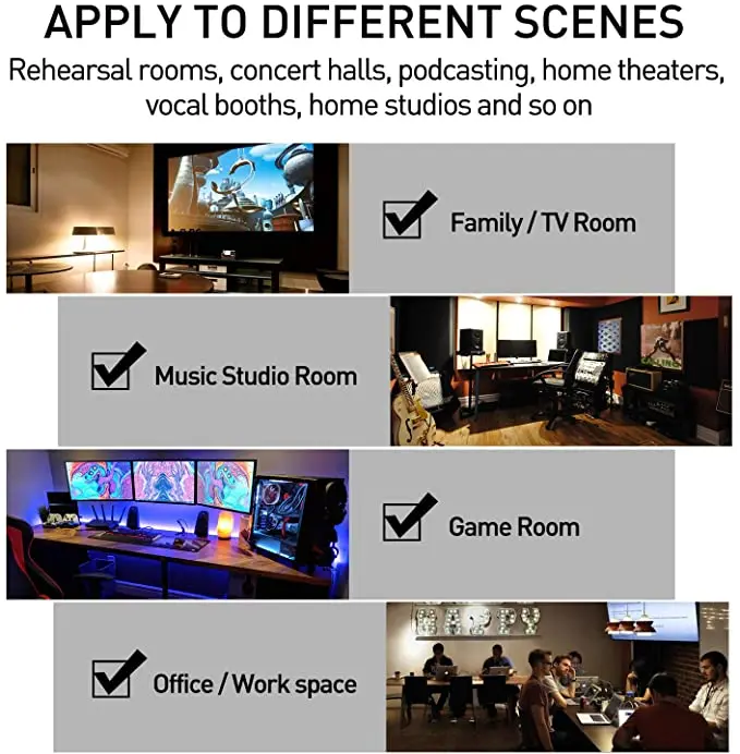 Оптовая продажа, красные, черные, белые огнестойкие студийные звукоизоляционные настенные крепления 50*50*5, звукостойкие пирамидные акустические панели из пеноматериала