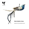 Green Feather Bird Replacement Head (without Rod)-blue