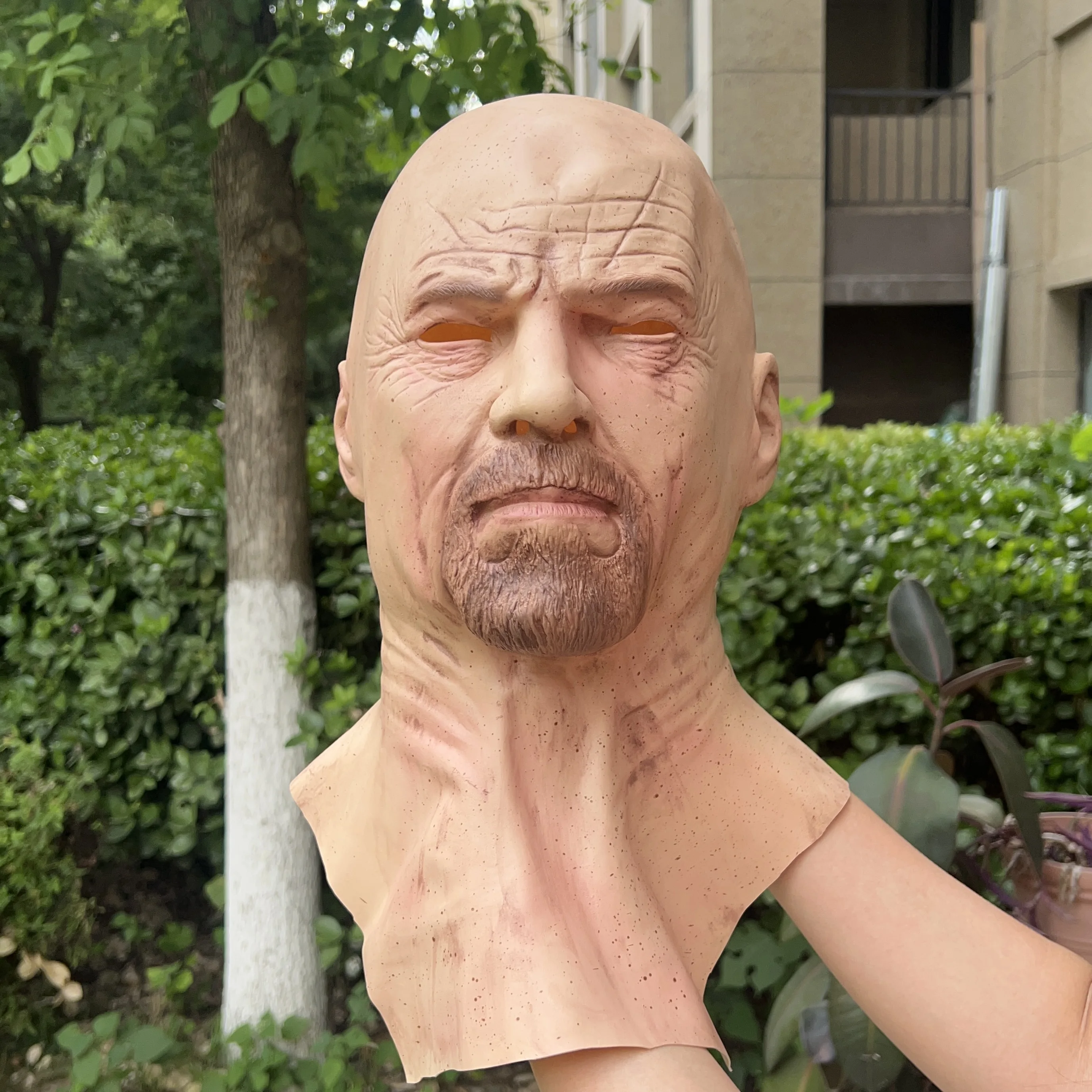 Masquerade Party Full Face Realistic Latax Mask Scary Human Old Man Terror Halloween Mask Mascaras De Fiesta