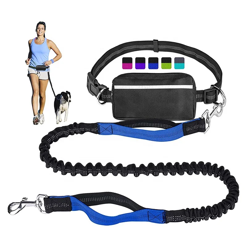Retractable Dog Running Leash Hands Free Dog Leash With Adjustable