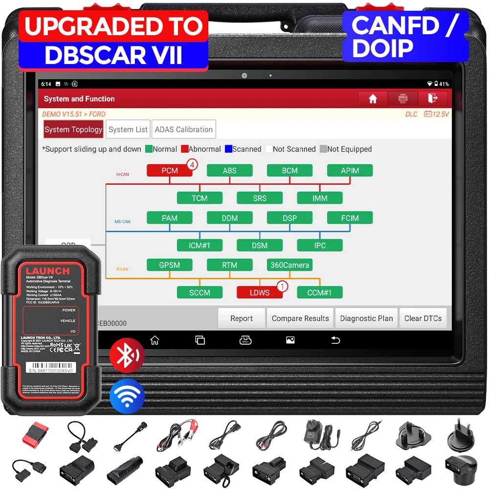 Launch X431 PROS V5.0 Car Scanner Diagnostic tool With DBScar VII connector