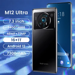 Smartphone m12 mi12 ultra 5g desbloqueado, celular com tela cheia de 7.2  polegadas 16 + 512gb, android, identificação facial| Alibaba.com