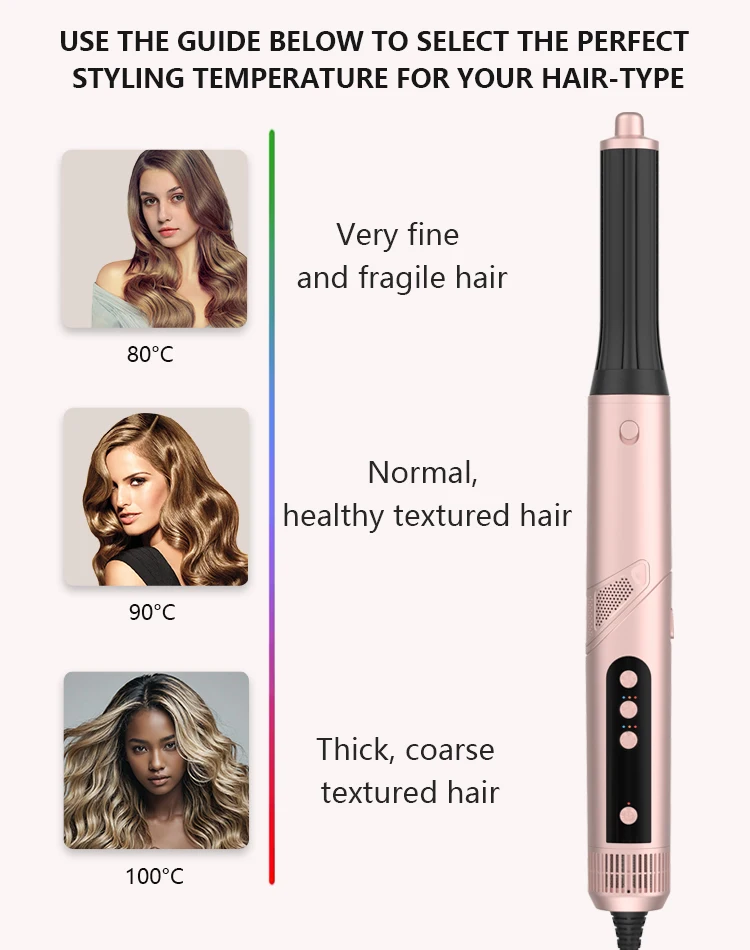 BLDC Foldable Auto Wrap Hair Styler Negative Ion Hot Hair Blower Dryer Brushless Styling Brush Multi Styler manufacture
