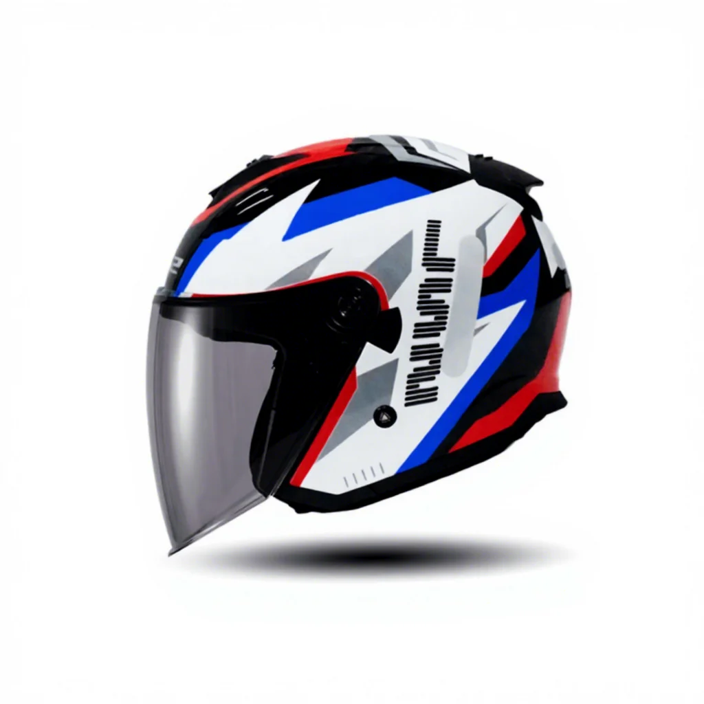 Casque Moto Demi-jupe Double écran – ABS – Unisexe – Été/Hiver (Neuf)