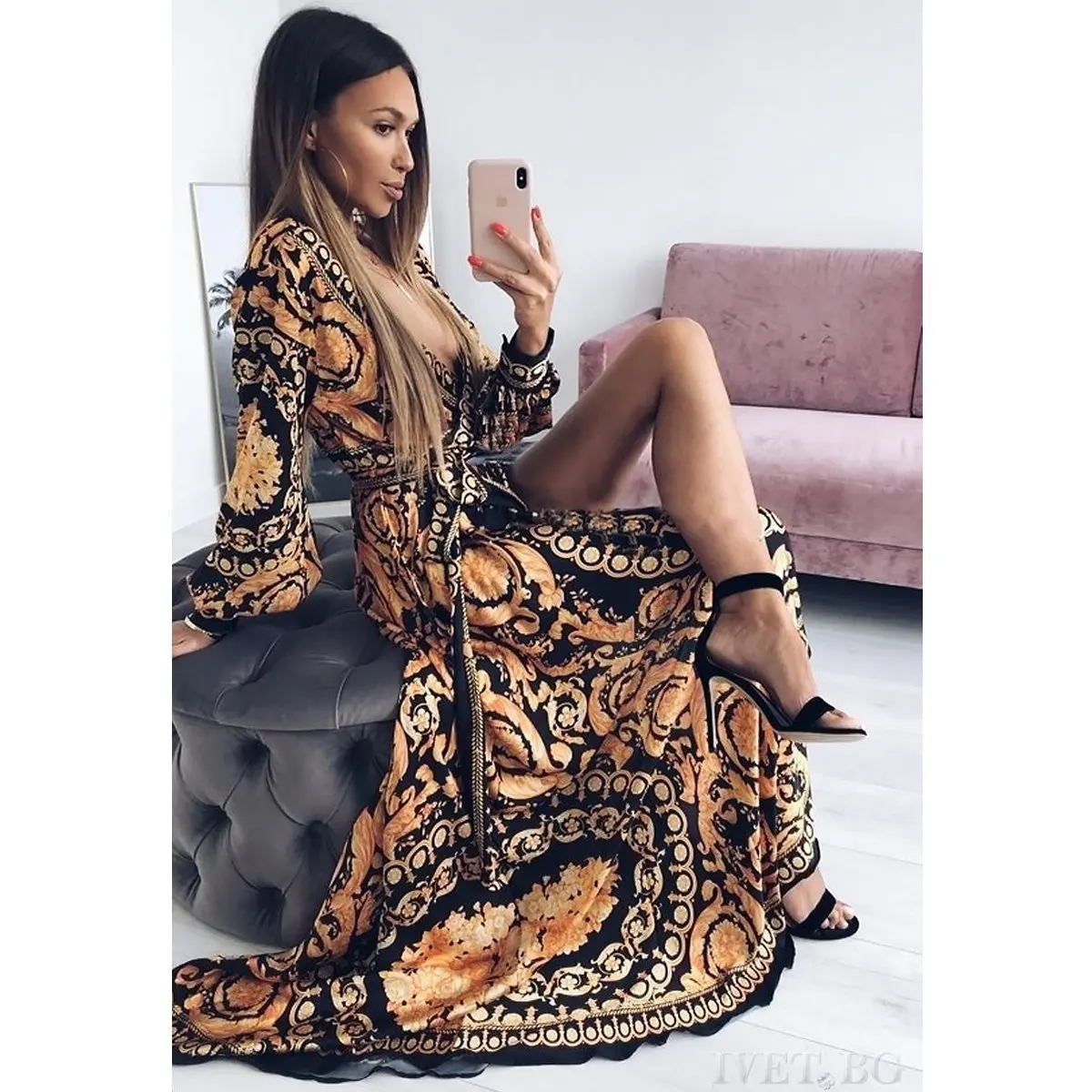 New Style Fashion Elegant Womans Dress Sexy Boat Neck Glitter Deep V Neck  Print Casual Dresses Formal Maxi Dresses Women - Buy New Dress  Summer,Casual Dresses,Girls Dresses Summer Product on 