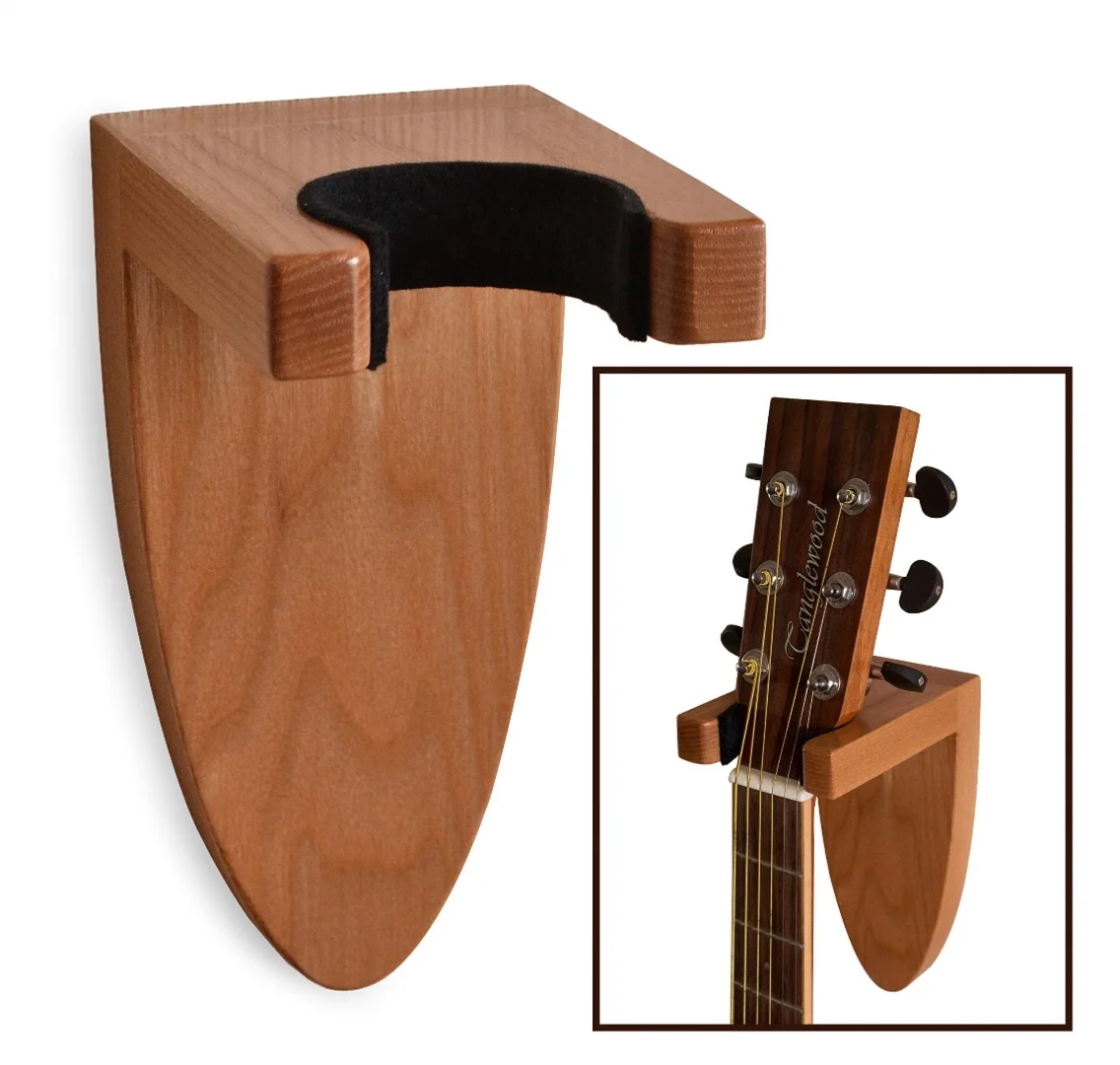guitar hanging bracket suitable for folk guitars bass and ukulele classical Q QINGGE Guitar wall mount，wood guitar rack wall hook mount 