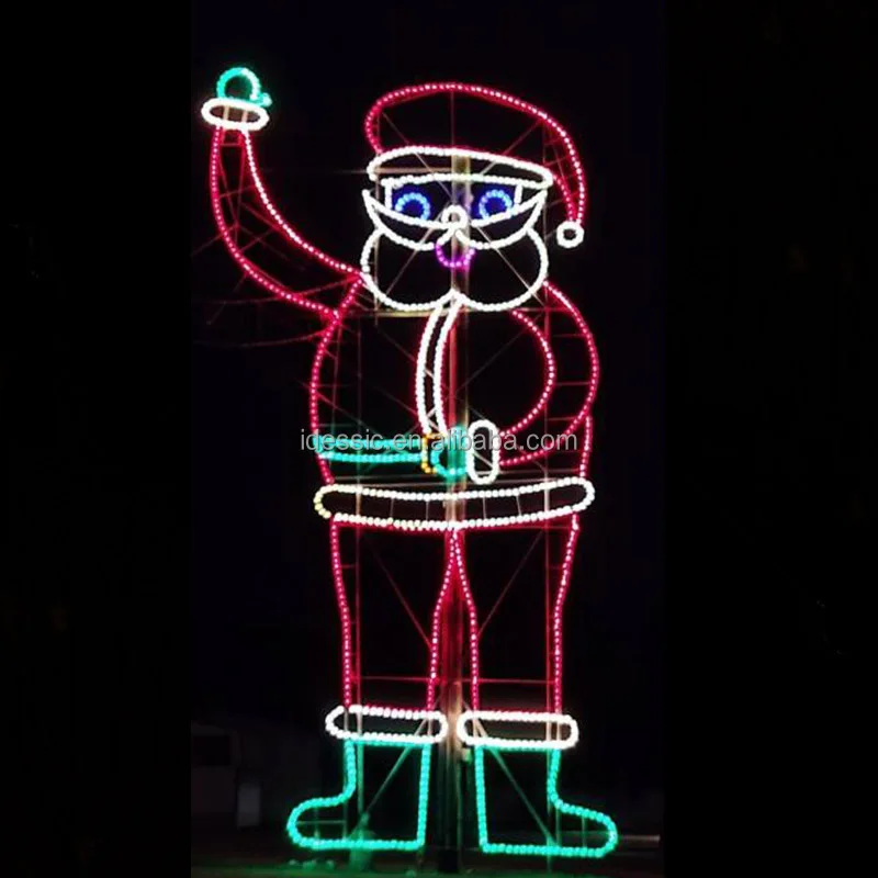 Outdoor 2d Christmas Light Outside Decorations Reindeer Animated Rope