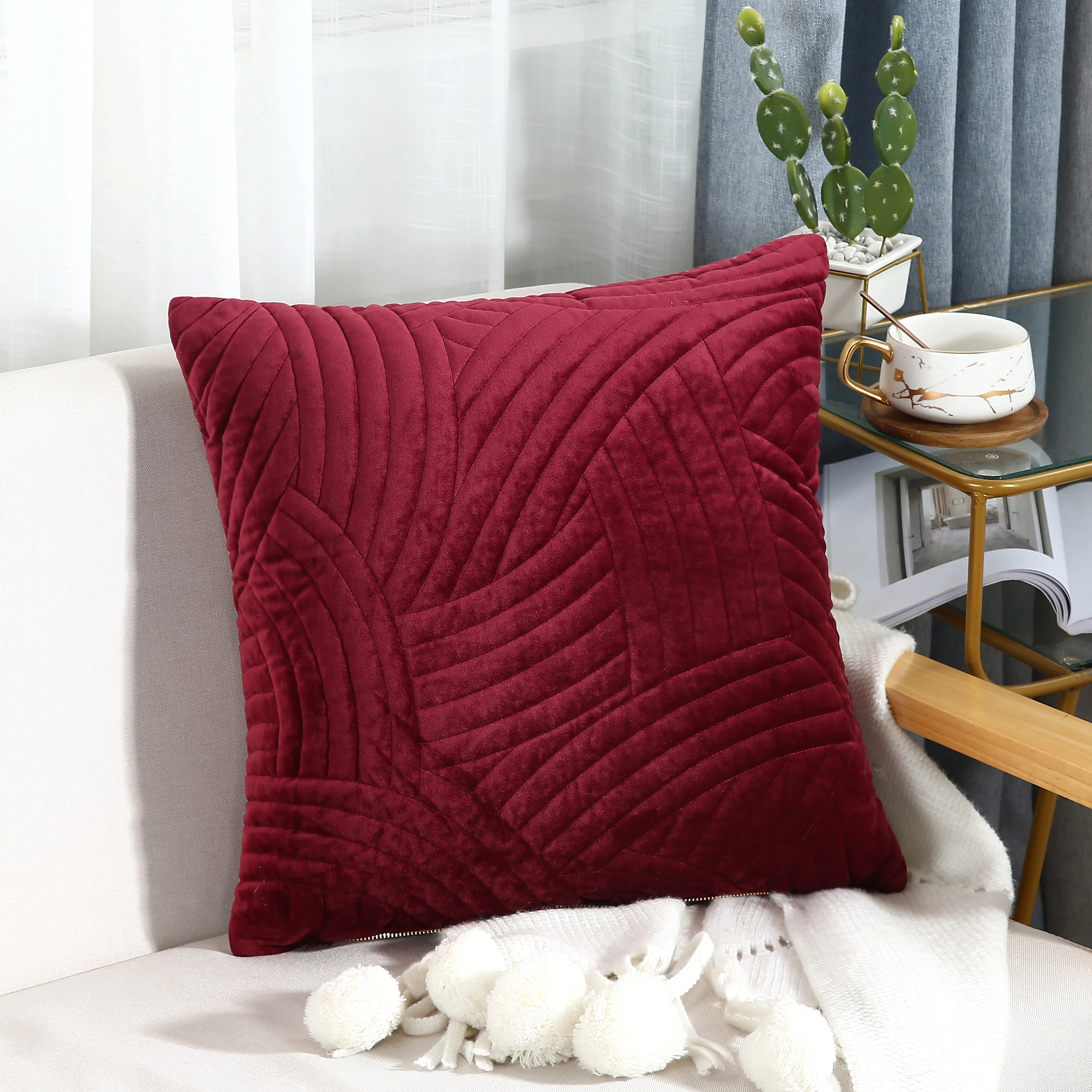 Shop Our Collection of Deep Red Cushion Covers for Home