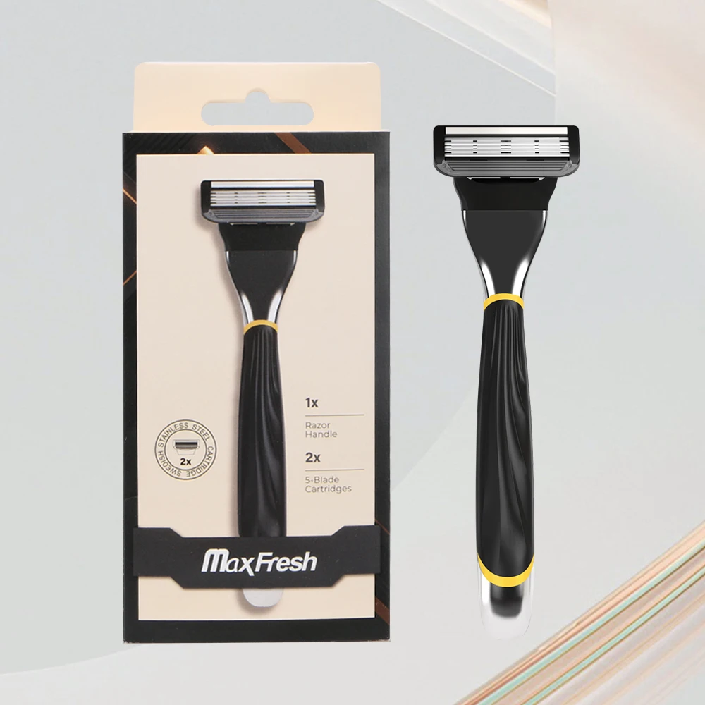 Five Curved  Blades System Razor With High Quality for Men Personal Care Imported Stainless Steel Blades Accept OEM