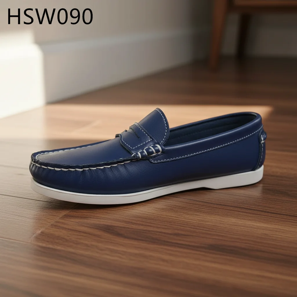 ZYF,Spain Market Popular Resort Wear Mask Style Easy Enter Blue Boat Shoes Polished Appearance Non-Stuffy Lazy Shoes HSW090