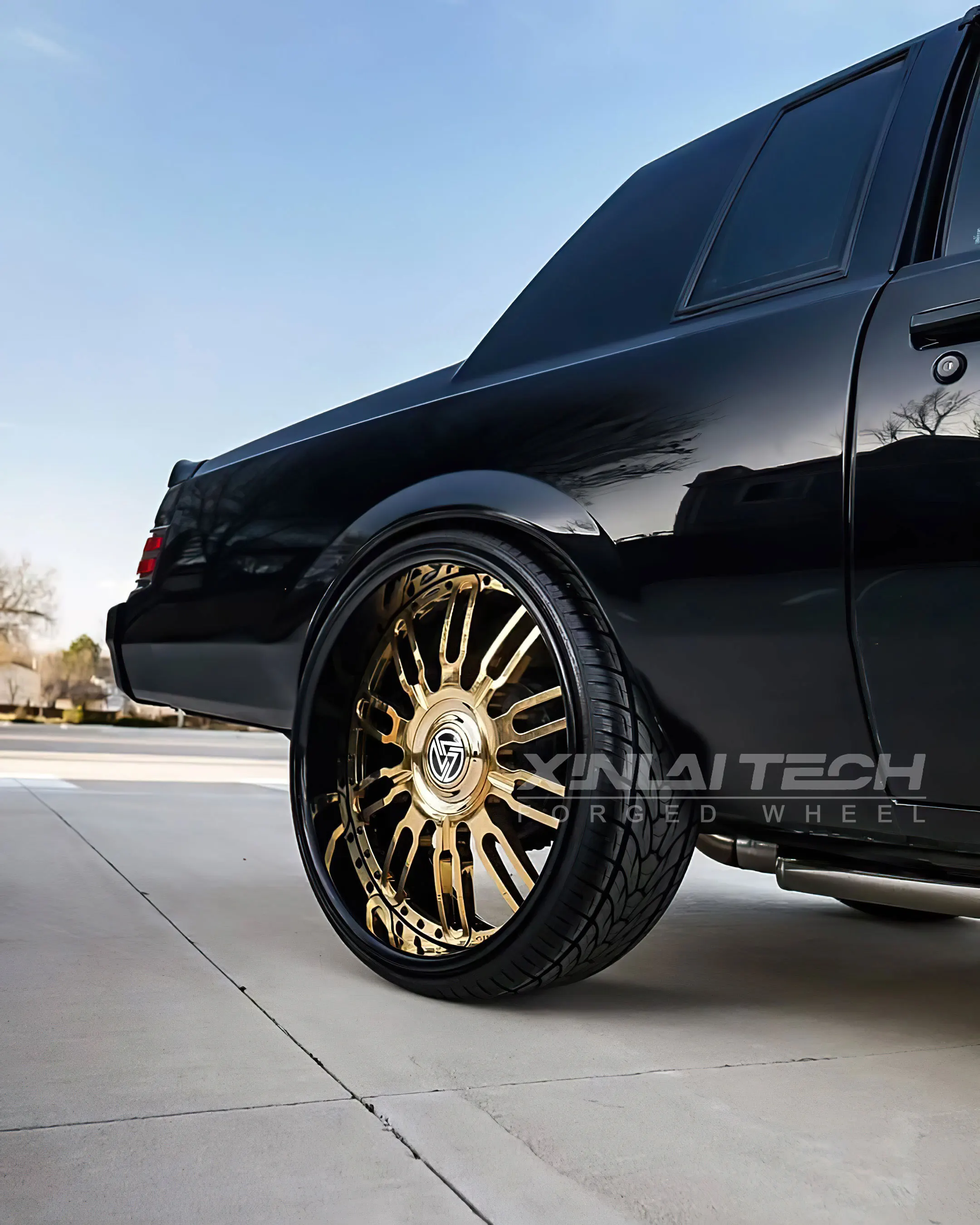 XL 2-piece Custom Forged Wheel Deep Concave Chrome Gold 5x120 5x112 5x114.3 17-24 Inch Wheel Rim for Dodge Chevy - Image 4