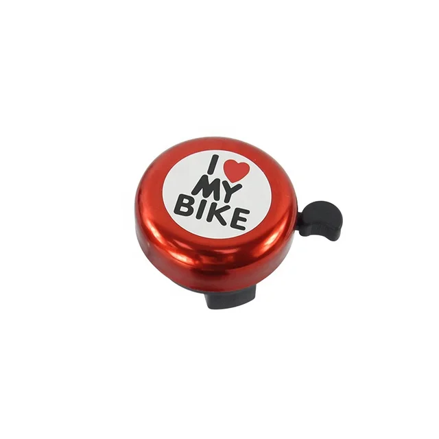 Cute I Love My Bike Impreso Bicicleta Bicicleta Timbre Claro Sonido Alarma Advertencia Anillo 