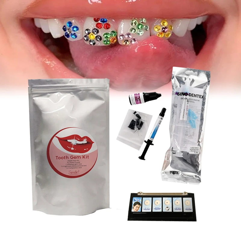 Tooth Gem Kit, DIY Teeth Gems Kit With Glue And Light