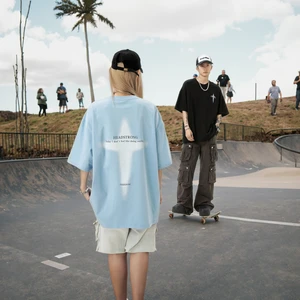 OEM & ODM Men's Unisex Summer Casual Short-Sleeved T-Shirt American Style High Street Printed Trendy